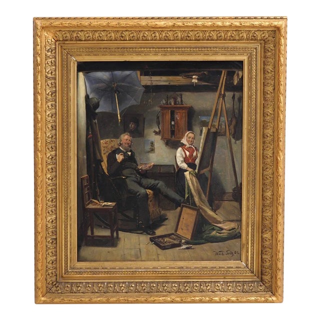 Antique Painting by Waldemar Knut Gustaf Tode For Sale