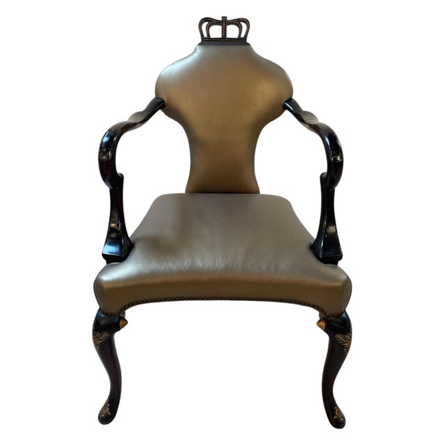 1990s Baker Furniture Louis XV Convertible Lacquer Game Table & 4 Chairs For Sale In Chicago - Image 6 of 8