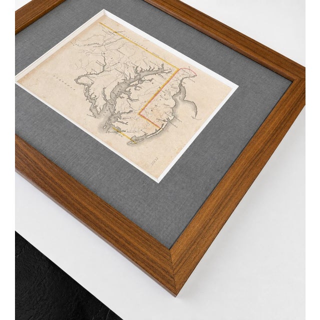 Delaware & Maryland Original Map by Luke Drury, 1822 For Sale - Image 4 of 5