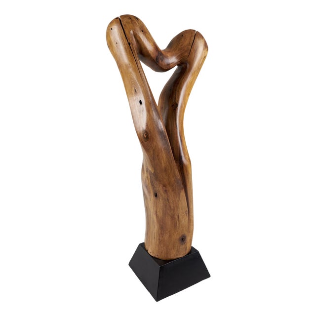 Still Stand Abstract Wood Sculpture by Logniture For Sale