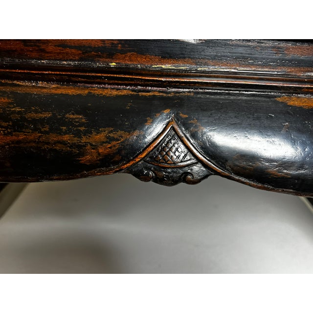 Antique Chinese Black Lacquer Low Table For Sale - Image 9 of 15