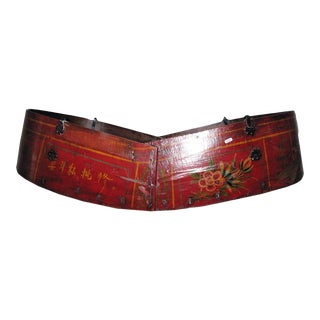 Antique Chinese Red Painted Cradle For Sale