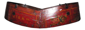 Antique Chinese Red Painted Cradle