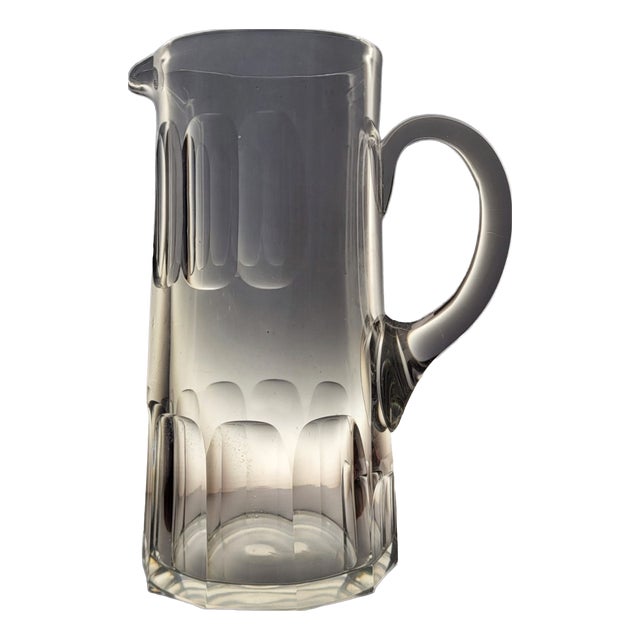 Cut Crystal Pitcher, 1930s For Sale