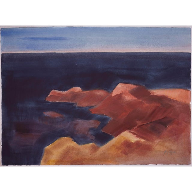 Fritz Kohlstädt, Klippen von Bornholm, 1988, Watercolor For Sale - Image 4 of 6