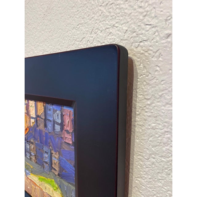 Abstract Abstract Overhead Parking Lot by Hazel Z Weckbach | Oil on Panel Abstract view of a parking lot. For Sale - Image 3 of 5