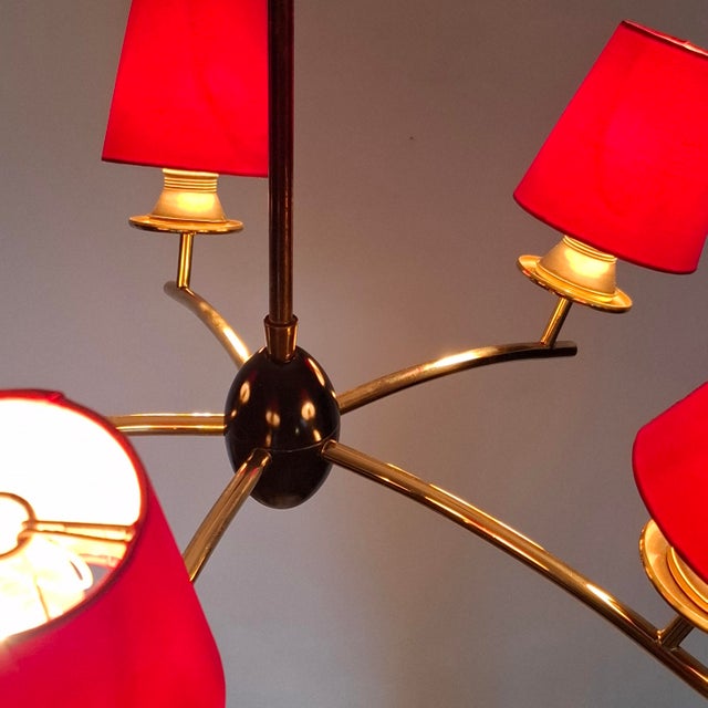 Mid-Century Modern Five-Arm Sputnik Chandelier, Germany, 1960s For Sale - Image 9 of 17