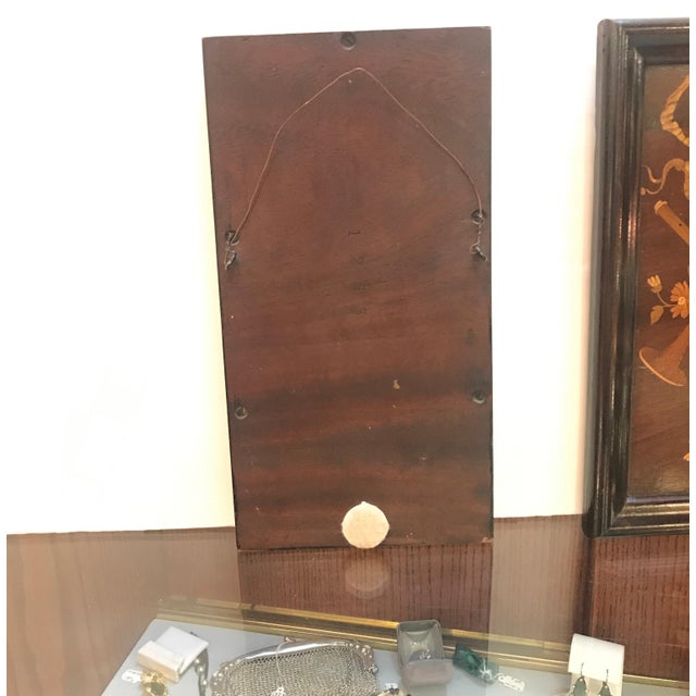 19th Century Diminutive Inlaid Wood Framed Panels For Sale - Image 9 of 9