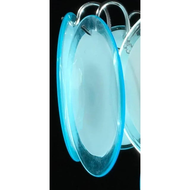 Glass Disc Murano Chandelier from Vistosi, 1970s For Sale - Image 7 of 10