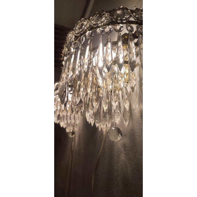 Classic Crystal Wall Lights, France, 1950s, Set of 2 For Sale - Image 8 of 18