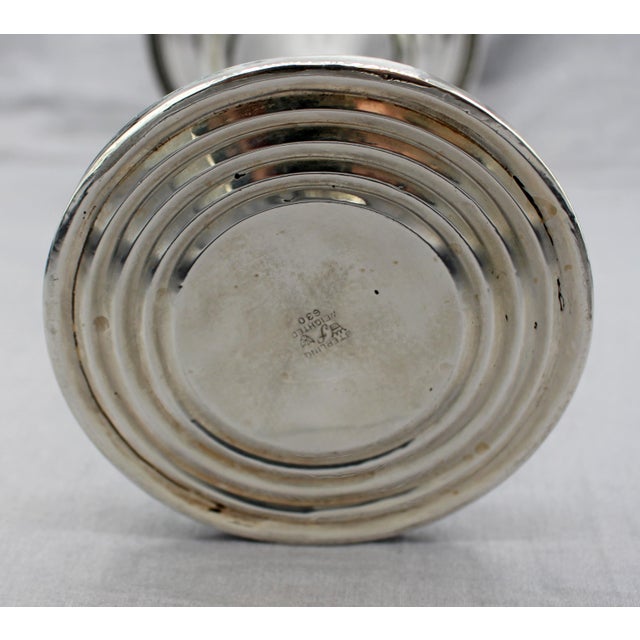 American American Sterling Silver Weighted Trumpet Vase by Fisher For Sale - Image 3 of 7