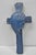 Vintage Religious Jesus Sculpted Resin Blue Mid Century Wall Crucifix Cross For Sale - Image 14 of 14