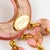 Plastic Dominique Denaive Pearlized Rose-Brown Acrylic Clip Earrings For Sale - Image 7 of 8