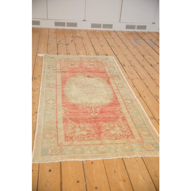 Traditional Vintage Distressed Oushak Rug Runner - 3'2" x 6'7" For Sale - Image 3 of 8
