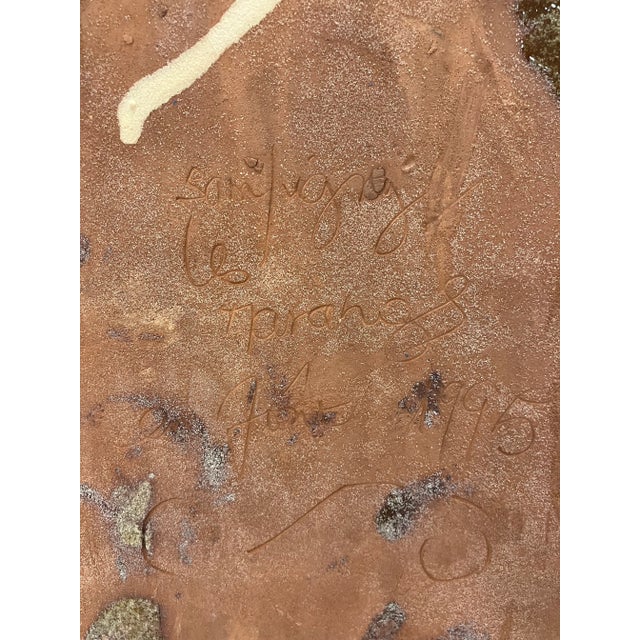 1990s French Ceramic Shelf Hand Painted For Sale - Image 4 of 7