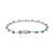 Dark Green 2.44ct Pear-Shaped Emerald & Diamond Tennis Bracelet 7 Inches in 14k White Gold For Sale - Image 8 of 14