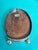 Charming antique oval sterling silver picture frame featuring an elegant bamboo-inspired border and two spherical feet....