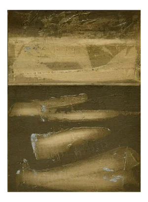 Black Composition - Original Mixed Media by Mario Sinisca - 1960s 1960s