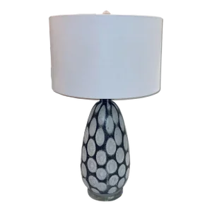 Made Goods Black and White Oval Glass Duval Table Lamp