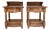 Mid 20th Century Spanish Wood Nightstands, Set of 2 For Sale