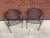 Pair 2 Salterini Attributed to Tepestini Atomic Zigzag Barrel Back Patio Chairs Wrought Iron For Sale In Chicago - Image 6 of 11