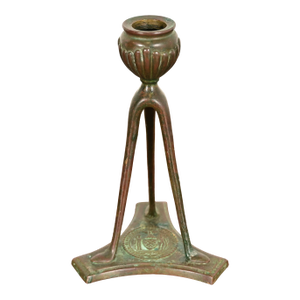 Tiffany Studios New York Bronze Candlestick, Circa 1910