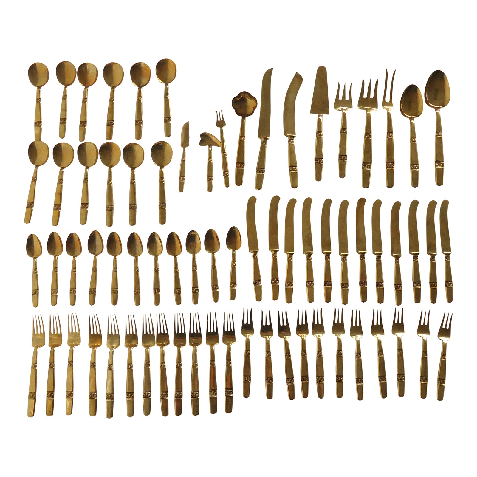 Thai Bronze Flatware 70 Pieces Chairish