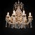 Italian Beaded Crystal 10-Light Chandelier with Amber Drops, 1950s For Sale - Image 14 of 16