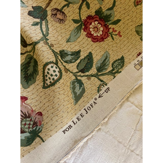 Vintage Lee Jofa Penfield Print Fabric. 49" width. Linen/Cotton blend. Color name olive. 19 yds Available