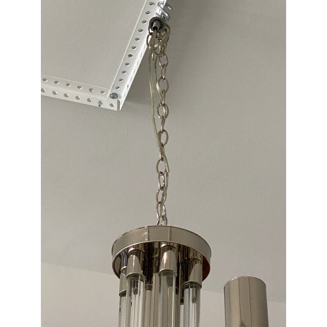 Charles Hollis Jones Chandelier Chrome Lucite 1970s For Sale In Miami - Image 6 of 12