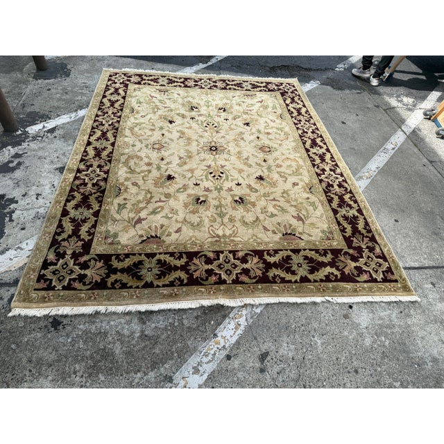 7ft 10in X 9ft 11in Hand Knotted Area Rug For Sale - Image 12 of 13