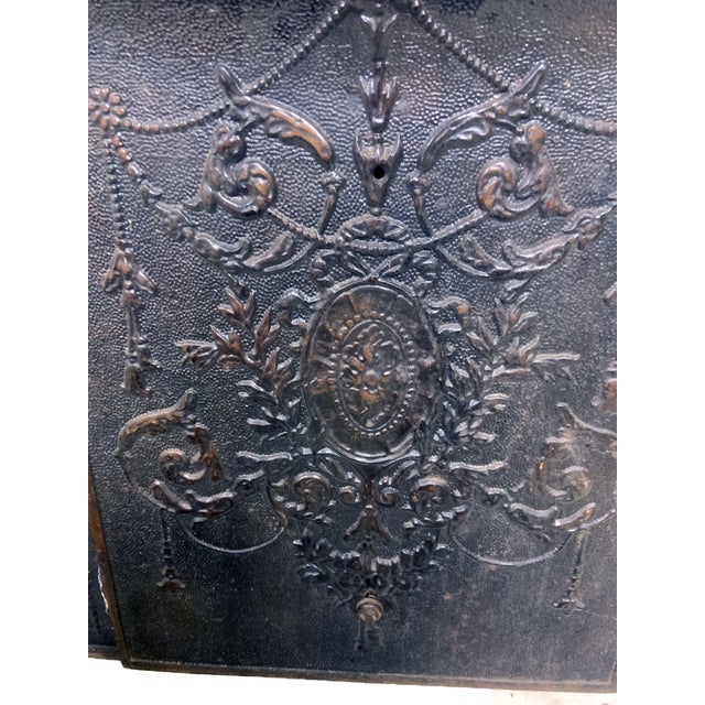 Early 19th Century 19th Century Antique 24" Cast Iron Fireplace Surround and Cover 2 Pieces For Sale - Image 5 of 5