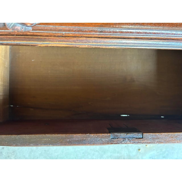 Small Walnut Chest of Drawers With Marble Top. For Sale - Image 11 of 12