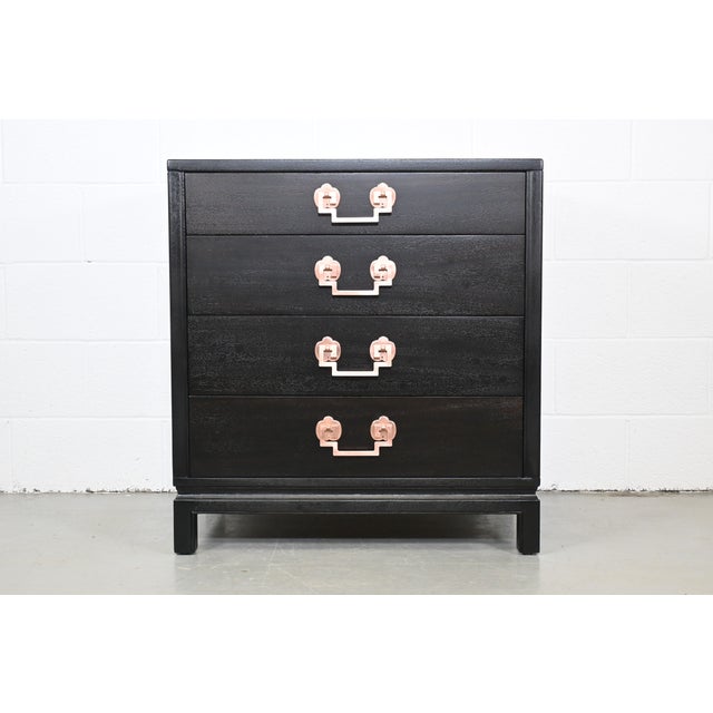 Landstrom Furniture Mid-Century Modern Landstrom Ebonized Mahogany Bachelor Chest For Sale - Image 4 of 11