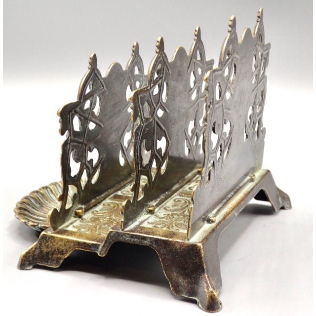 Art Nouveau Brass Letter Rack For Sale - Image 6 of 9
