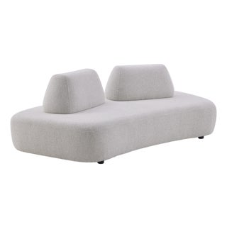 Zerani Curved Sofa With Movable Backrests, Beige For Sale