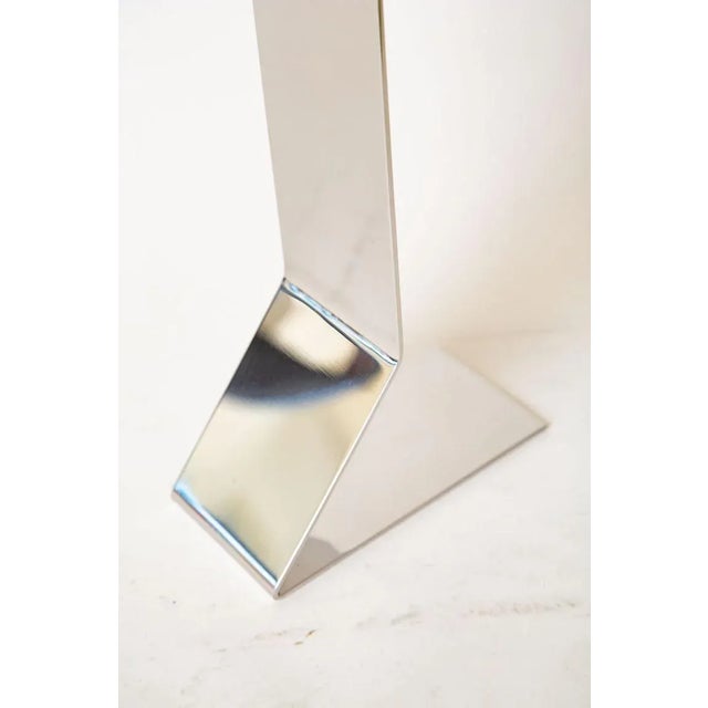 Silver Vintage Signed Bruno Munari Silver-Plate and Glass Sculptural Vase Italian For Sale - Image 8 of 10
