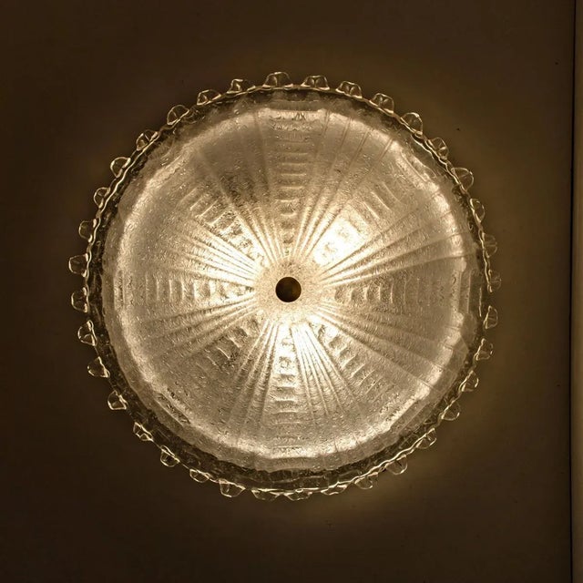 Large Glass Flush Mount from Peill & Putzler, Germany, 1970s For Sale - Image 12 of 13