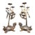 Pair of Vintage Bronze Turtle Dragon and Crane Candle Holders For Sale