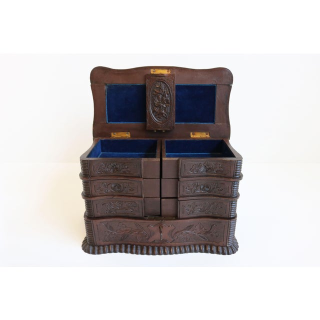 Antique Black Forest Jewelry Box in Fruitwood, 1880 For Sale - Image 11 of 18