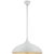 Agnes Large Pendant in Plaster White with Gild Interior Designer: AERIN Fixture Height: 13.5" Min. Custom Height: 21" O/A...