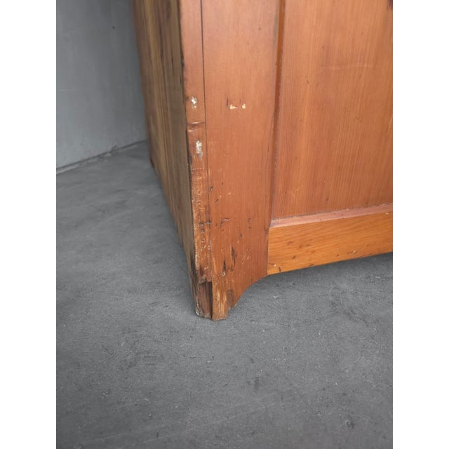19th Century Antique European Pine Wardrobe Cabinet For Sale - Image 12 of 12