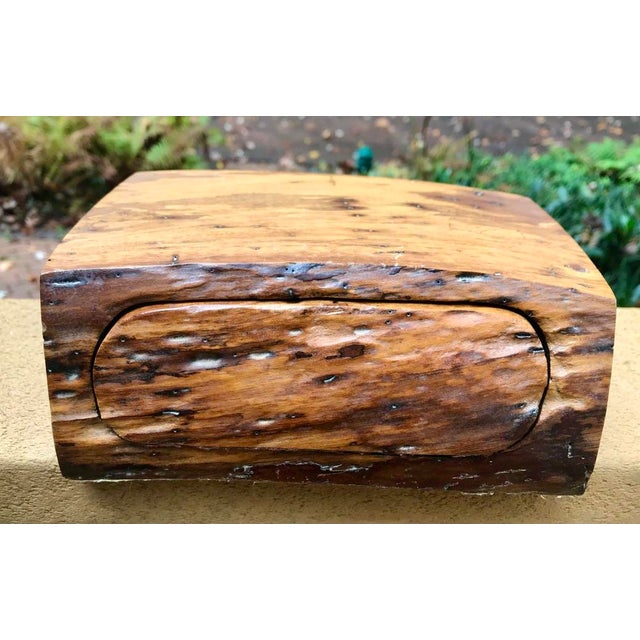 Brown Mid-Century Modern California Pepper Tree Box With Drawer For Sale - Image 8 of 8