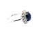Blue 14k White Gold Lady Diana Ring 4.76 Carat Natural Sapphire & Diamond Halo Ring, Size 7 For Sale - Image 8 of 11