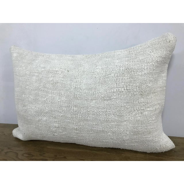 Turkish 1960s White Turkish Hemp Pillow Cover For Sale - Image 3 of 6