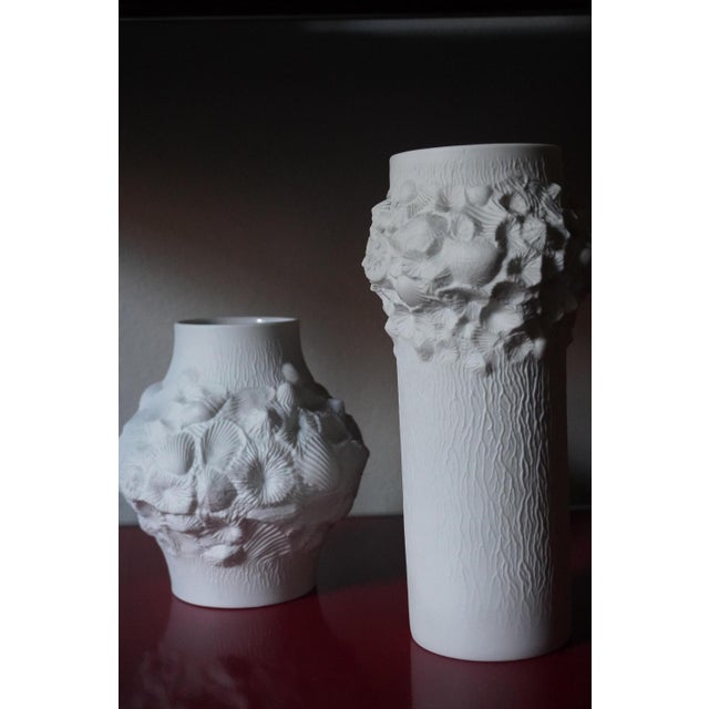 1960s Vintage German Vases in Biscuit Porcelain from AK Kaiser, 1960s, Set of 6 For Sale - Image 5 of 14