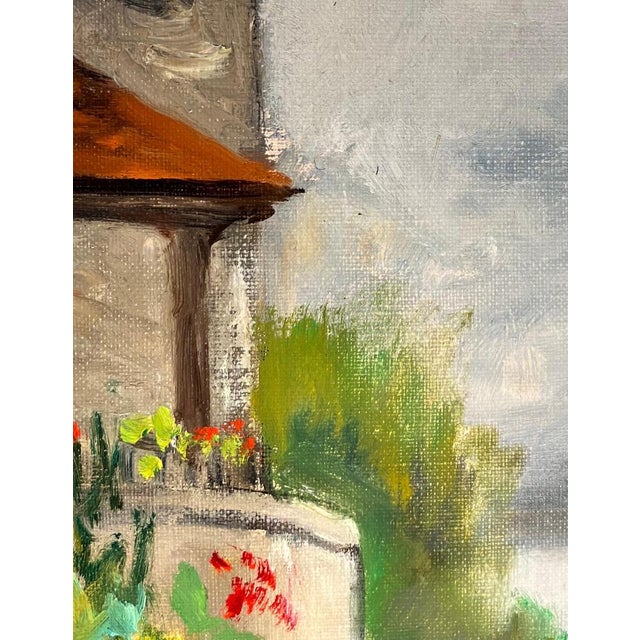 Roland Coudan, Bell Tower, Oil on Canvas, 1952, Framed For Sale - Image 4 of 14
