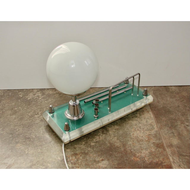 Lamp in Acrylic, Metal, and Glass with Storage Compartment, 1970s For Sale - Image 6 of 12