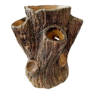 Stoneware Planter Late 19th Century Glazed Tree Trunk Form, f.b. Norton & Co., Worcester, Ma For Sale