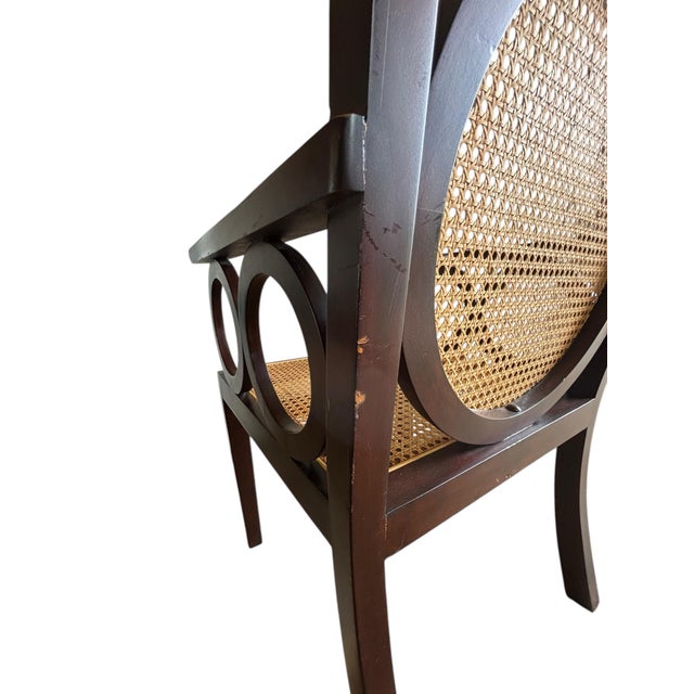 British Colonial Style Accent Armchair For Sale In Greensboro - Image 6 of 12